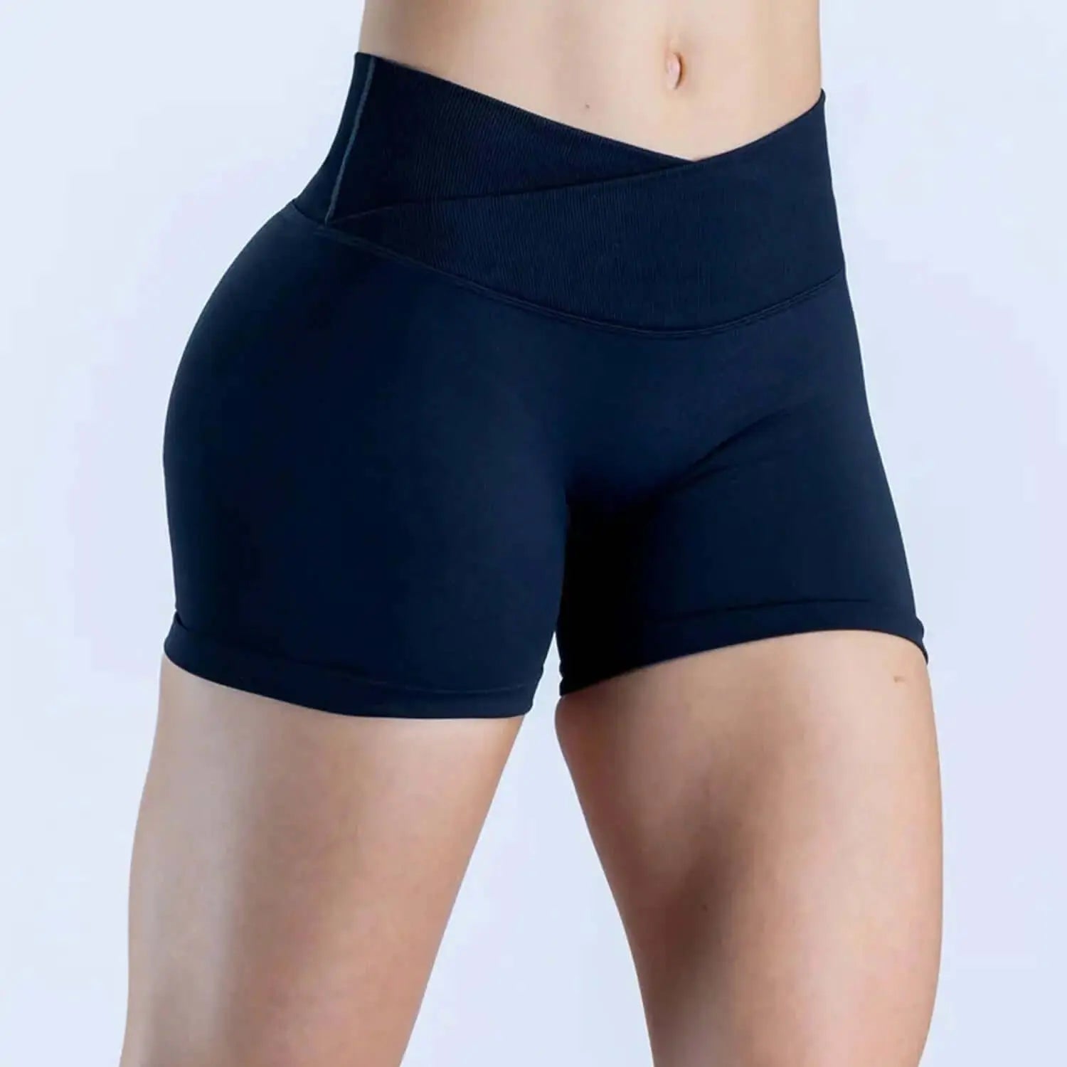 LUXEHAEVEN Seamless Knitted Womens Yoga Fitness Sports Three-Quarter Shorts LuxeHaeven