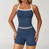 LUXEHAEVEN Nude-Feel Yoga Set Contrasting Colors, Crossed Back Design, Tight-Fitting Yoga Wear LuxeHaeven