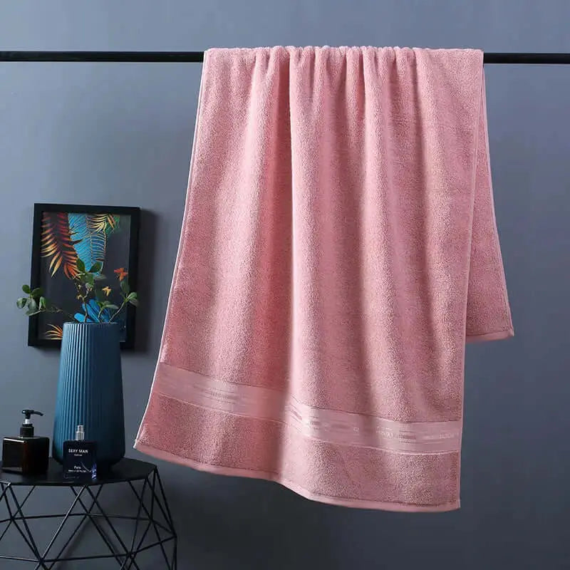 LUXEHAEVEN Pure Color Thick Cotton Bath Towel Set Towel Set Increased Pure Cotton Beach Towel Beauty Salon Bath Towel LuxeHaeven