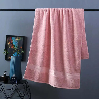 LUXEHAEVEN Pure Color Thick Cotton Bath Towel Set Towel Set Increased Pure Cotton Beach Towel Beauty Salon Bath Towel LuxeHaeven