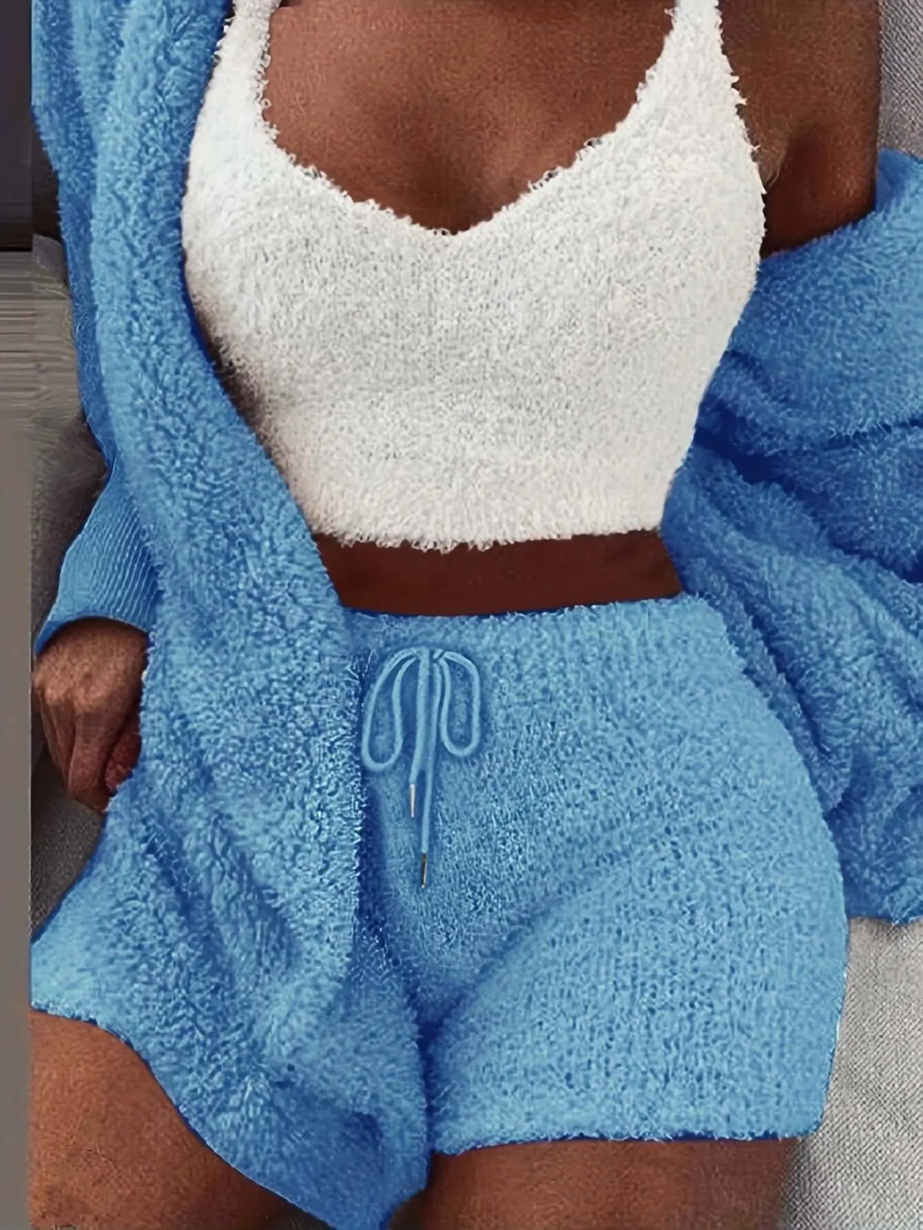 LUXEHAEVEN Warm Fuzzy Pajama Set for Ultimate Comfort