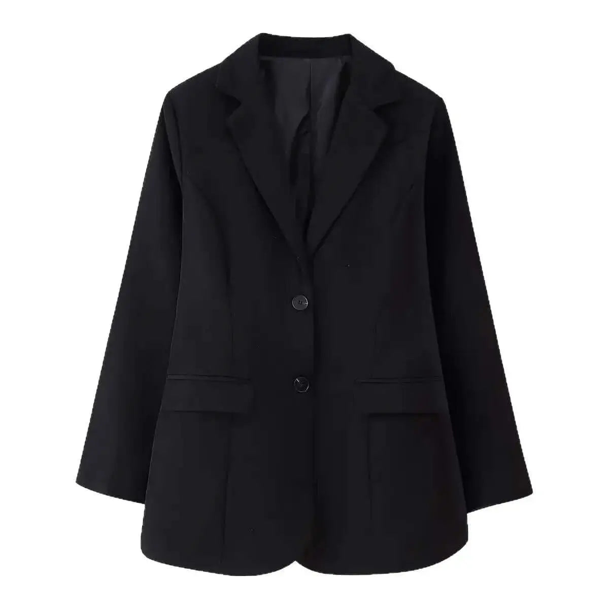 LUXEHAEVEN Womens Versatile Single-Breasted V-Neck Long-Sleeve Blazer LuxeHaeven