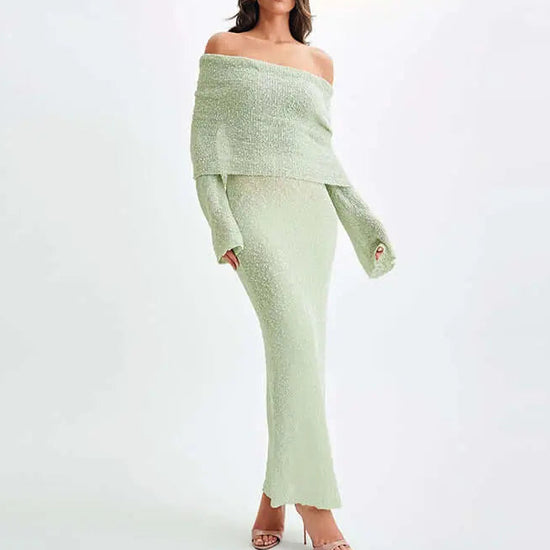 LUXEHAEVEN Stylish One-Shoulder Long Dress for Women LuxeHaeven