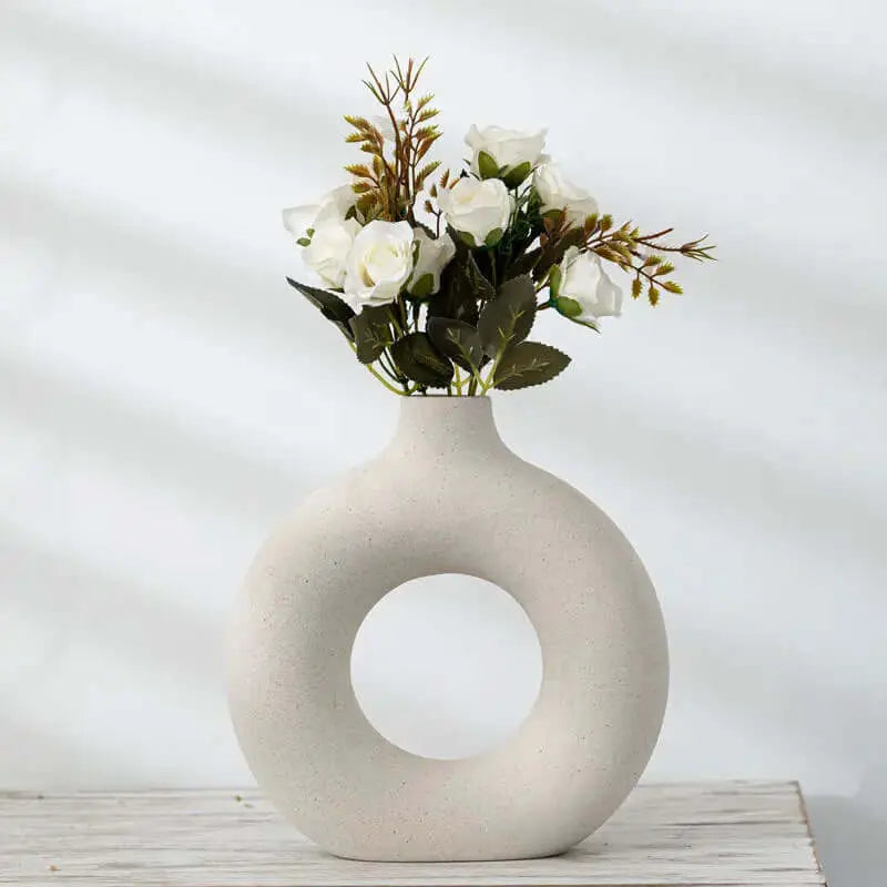 LUXEHAEVEN Biscuit Vase Frosted Particle Flower Arranging Device LuxeHaeven