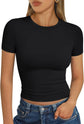 LUXEHAEVEN Womens Short Sleeve T Shirt