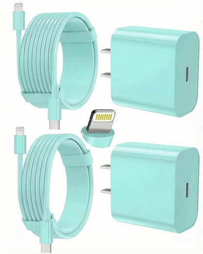 LUXEHAEVEN iPhone Charger Fast Charging, USB C Charger Block, 6FT/10FT Lightning Cable