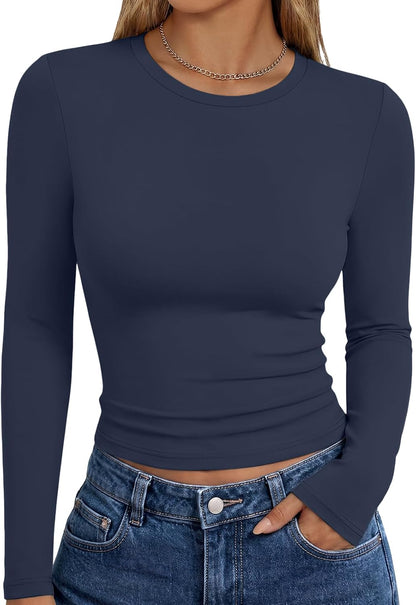 LUXEHAEVEN Womens Long Sleeve T Shirts