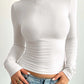 LUXEHAEVEN Women’s Fitted Long-Sleeve T-Shirt - Casual Style