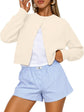 LUXEHAEVEN Queen Cropped Cardigan Sweaters for Women