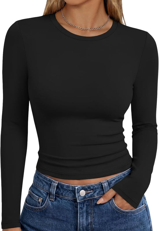 LUXEHAEVEN Womens Long Sleeve T Shirts