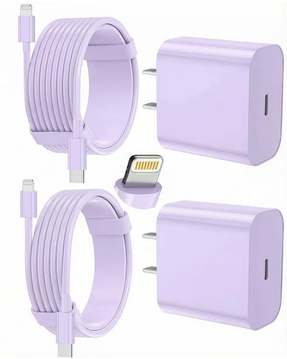 LUXEHAEVEN iPhone Charger Fast Charging, USB C Charger Block, 6FT/10FT Lightning Cable