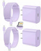 LUXEHAEVEN iPhone Charger Fast Charging, USB C Charger Block, 6FT/10FT Lightning Cable