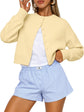 LUXEHAEVEN Queen Cropped Cardigan Sweaters for Women