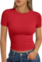LUXEHAEVEN Womens Short Sleeve T Shirt