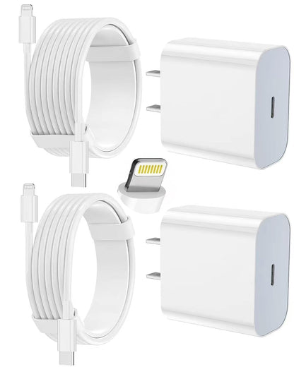 LUXEHAEVEN iPhone Charger Fast Charging, USB C Charger Block, 6FT/10FT Lightning Cable