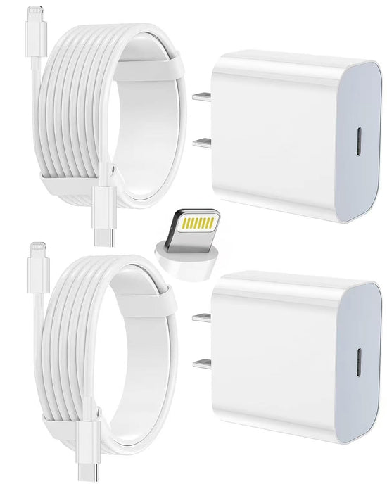 LUXEHAEVEN iPhone Charger Fast Charging, USB C Charger Block, 6FT/10FT Lightning Cable