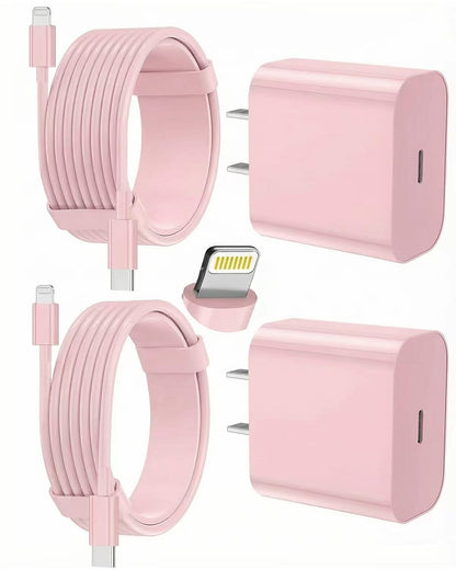 LUXEHAEVEN iPhone Charger Fast Charging, USB C Charger Block, 6FT/10FT Lightning Cable