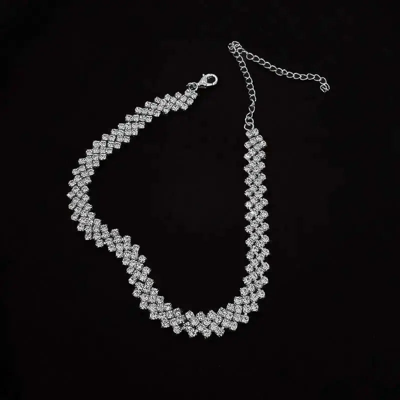 LUXEHAEVEN Full Rhinestone Necklace Necklace Clavicle Chain Necklace LuxeHaeven