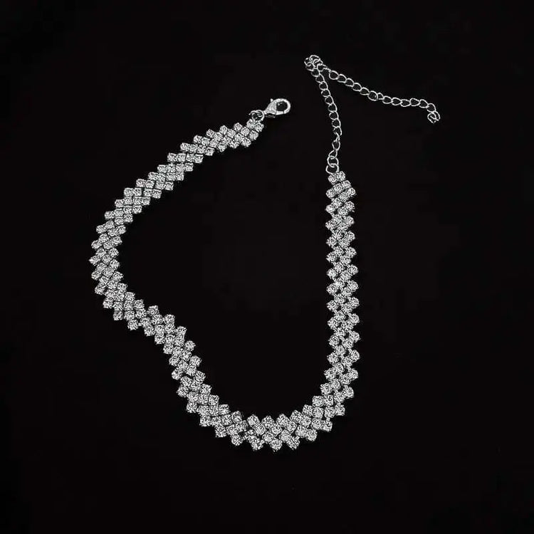 LUXEHAEVEN Full Rhinestone Necklace Necklace Clavicle Chain Necklace LuxeHaeven