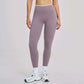 LUXEHAEVEN Nude-Feel Yoga Pants High-Waist Contrasting Color Quick-Dry Trousers LuxeHaeven
