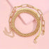 LUXEHAEVEN Multi-Layer Chain Bracelet Set