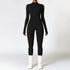 LUXEHAEVEN Warm Zipper Long-sleeved Jumpsuit Yoga Fitness Sports Pants Breathable Bodysuit Women&