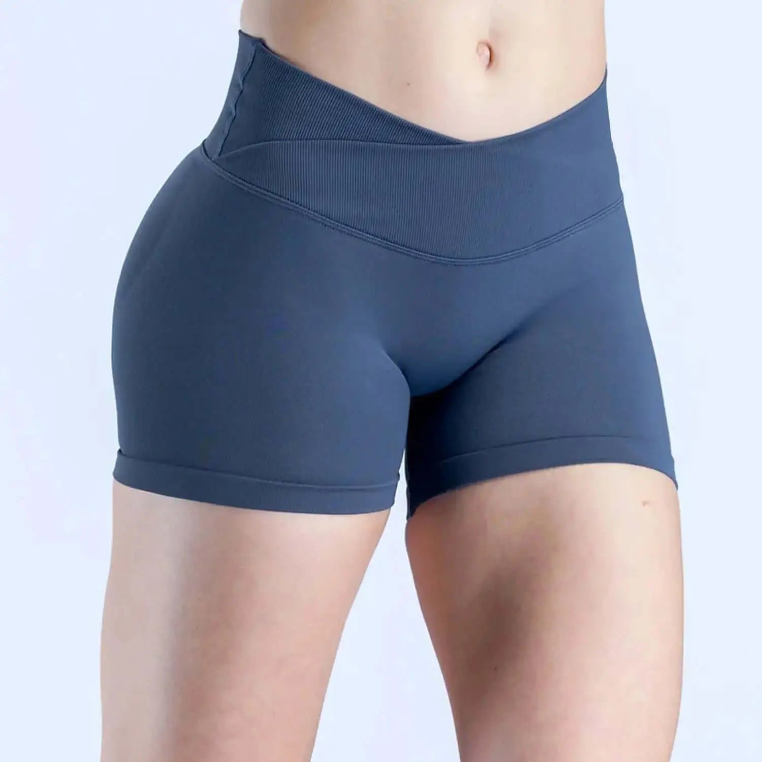 LUXEHAEVEN Seamless Knitted Womens Yoga Fitness Sports Three-Quarter Shorts LuxeHaeven
