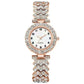 LUXEHAEVEN 2pcs Luxury Fashion Women Watch Set Silver Strap Ladies Quartz Wristwatch Alloy Bracelet For Ladies Jewelry Set LuxeHaeven