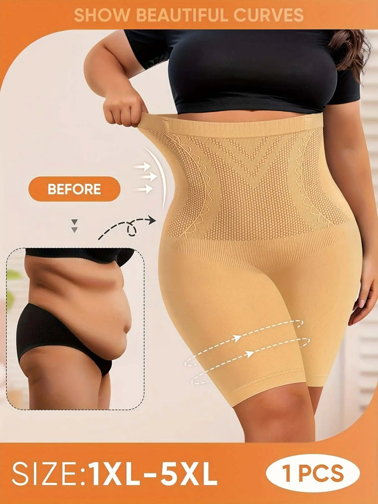 LUXEHAEVEN Plus Size High-Waisted Tummy Control Panties