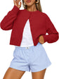 LUXEHAEVEN Queen Cropped Cardigan Sweaters for Women