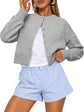 LUXEHAEVEN Queen Cropped Cardigan Sweaters for Women