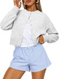 LUXEHAEVEN Queen Cropped Cardigan Sweaters for Women