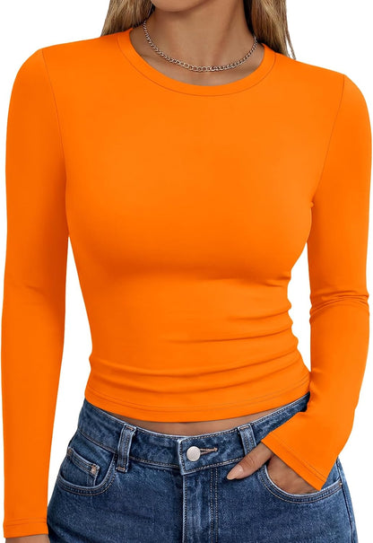 LUXEHAEVEN Womens Long Sleeve T Shirts
