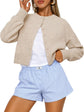 LUXEHAEVEN Queen Cropped Cardigan Sweaters for Women