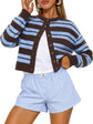 LUXEHAEVEN Queen Cropped Cardigan Sweaters for Women