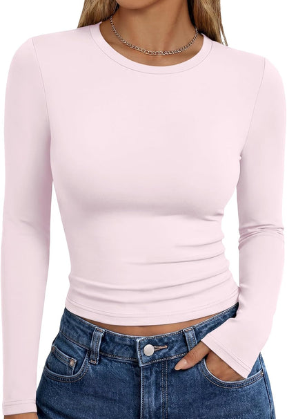LUXEHAEVEN Womens Long Sleeve T Shirts