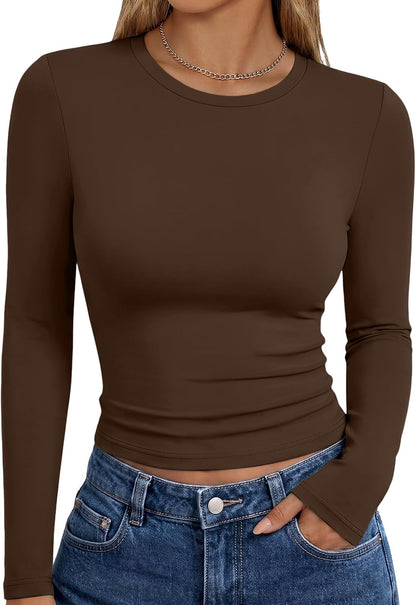LUXEHAEVEN Womens Long Sleeve T Shirts