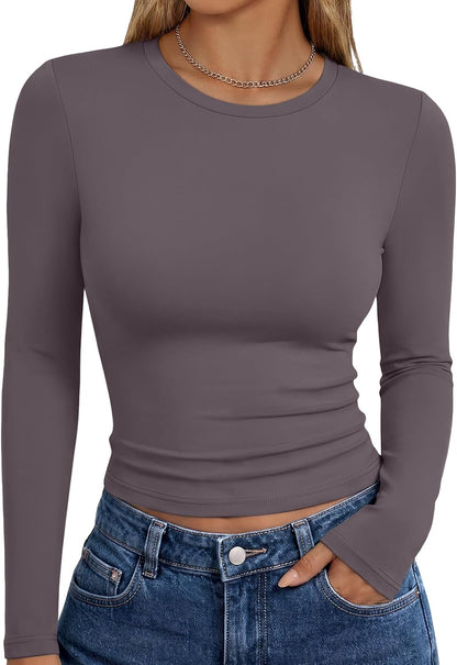 LUXEHAEVEN Womens Long Sleeve T Shirts