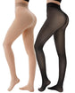 LUXEHAEVEN 2 Pairs Fleece Lined Tights Women - Warm Sheer Pantyhose Fake Translucent Tights Winter Thermal Leggings