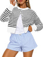 LUXEHAEVEN Queen Cropped Cardigan Sweaters for Women