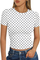 LUXEHAEVEN Womens Short Sleeve T Shirt