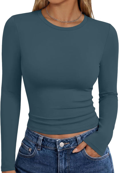LUXEHAEVEN Womens Long Sleeve T Shirts