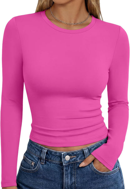 LUXEHAEVEN Womens Long Sleeve T Shirts