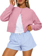 LUXEHAEVEN Queen Cropped Cardigan Sweaters for Women