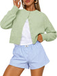 LUXEHAEVEN Queen Cropped Cardigan Sweaters for Women
