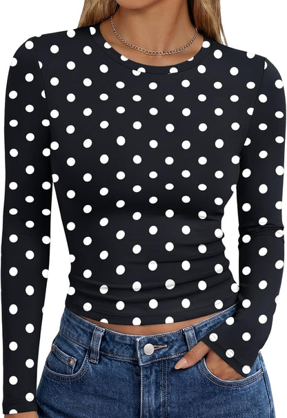 LUXEHAEVEN Womens Long Sleeve T Shirts