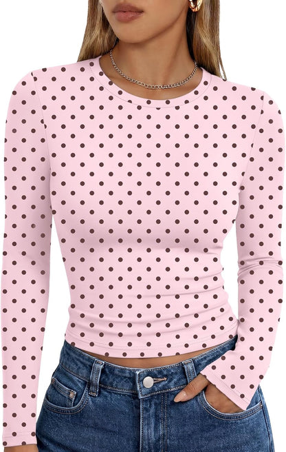 LUXEHAEVEN Womens Long Sleeve T Shirts