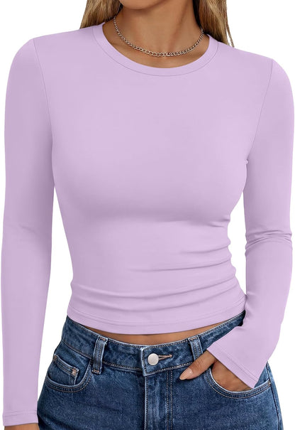 LUXEHAEVEN Womens Long Sleeve T Shirts