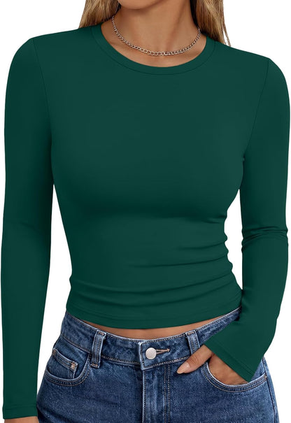 LUXEHAEVEN Womens Long Sleeve T Shirts