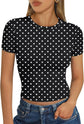 LUXEHAEVEN Womens Short Sleeve T Shirt